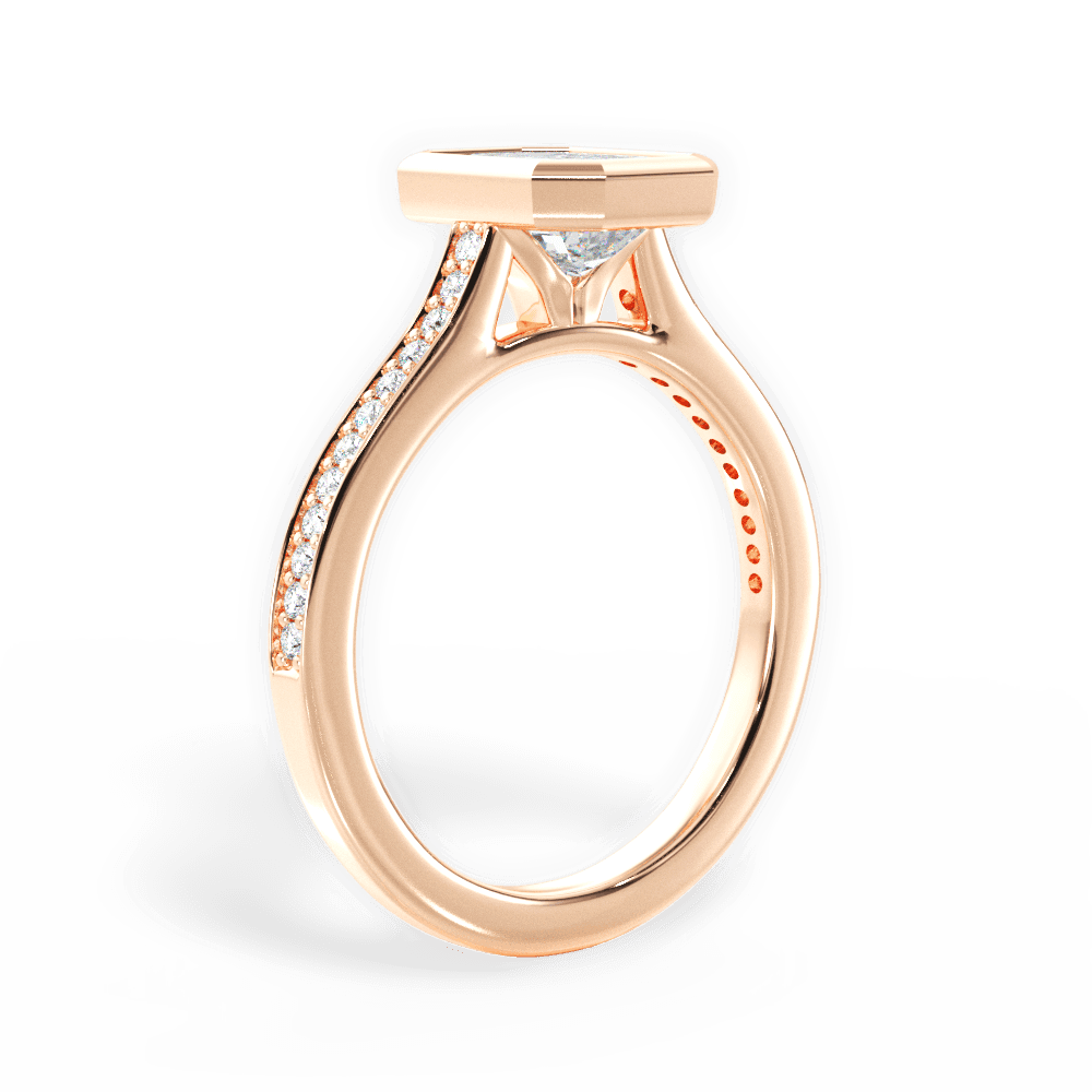 14kt Rose Gold/18kt Rose Gold/emerald/front