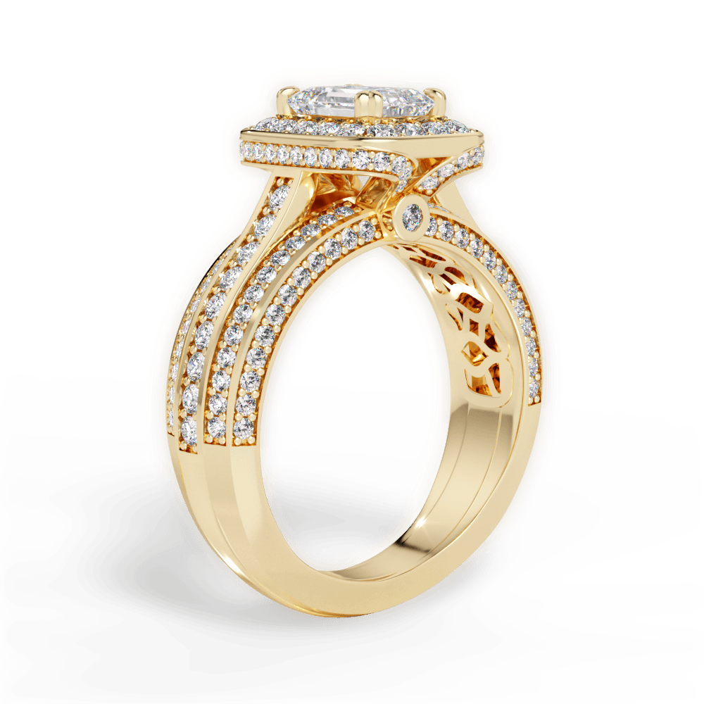 14kt Yellow Gold/18kt Yellow Gold/emerald/front