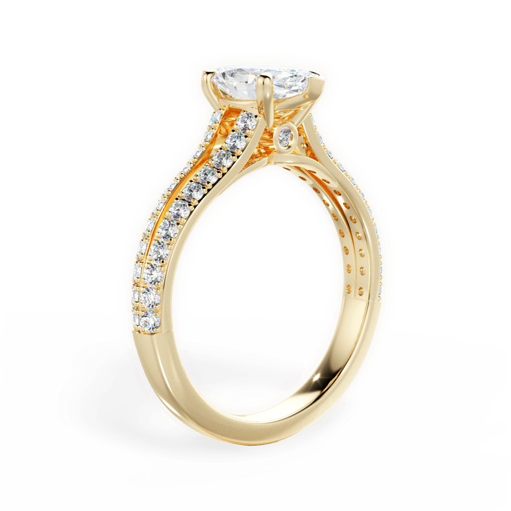 14kt Yellow Gold/18kt Yellow Gold/marquise/front