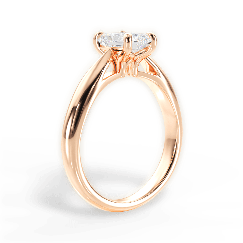 14kt Rose Gold/18kt Rose Gold/radiant/front