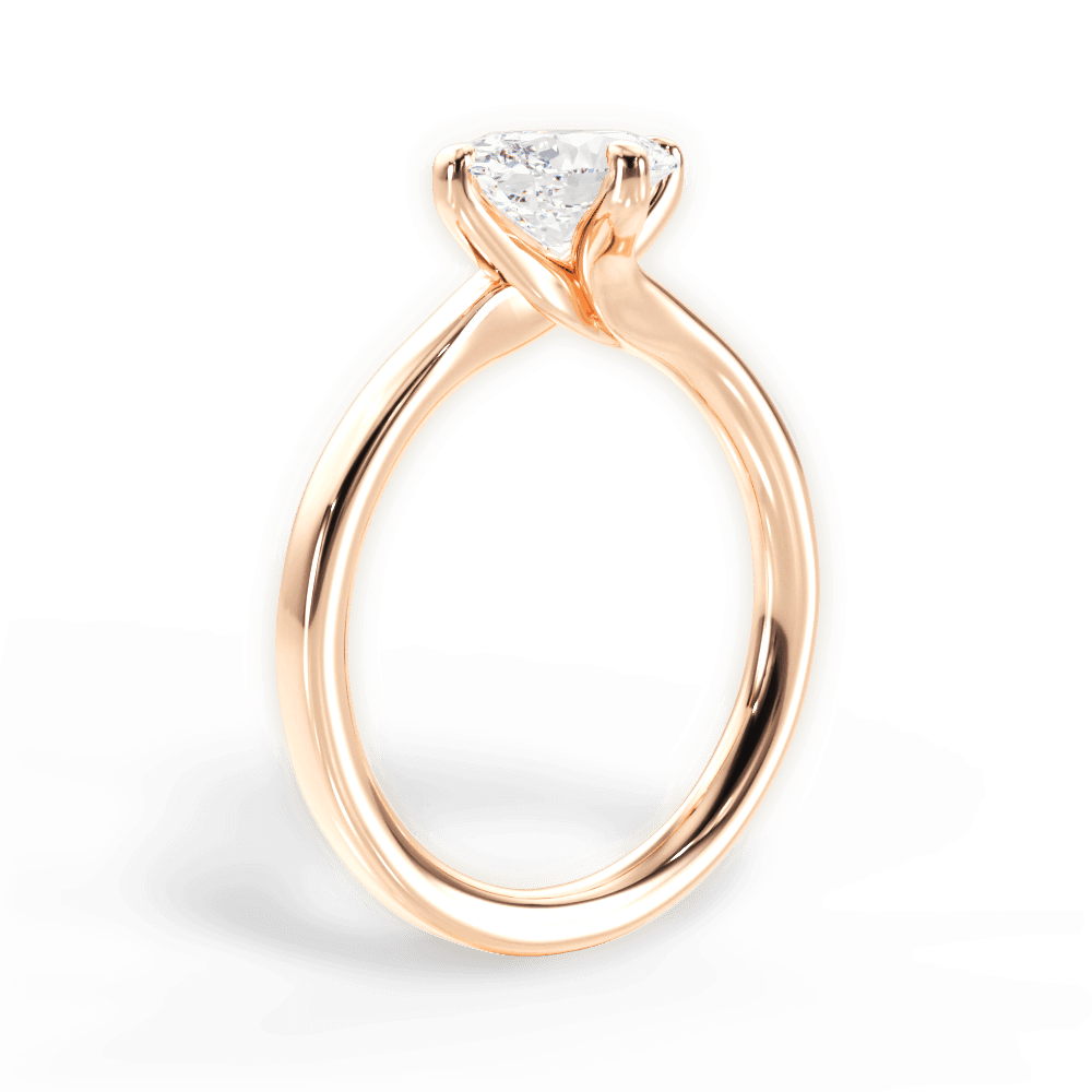 14kt Rose Gold/18kt Rose Gold/oval/front