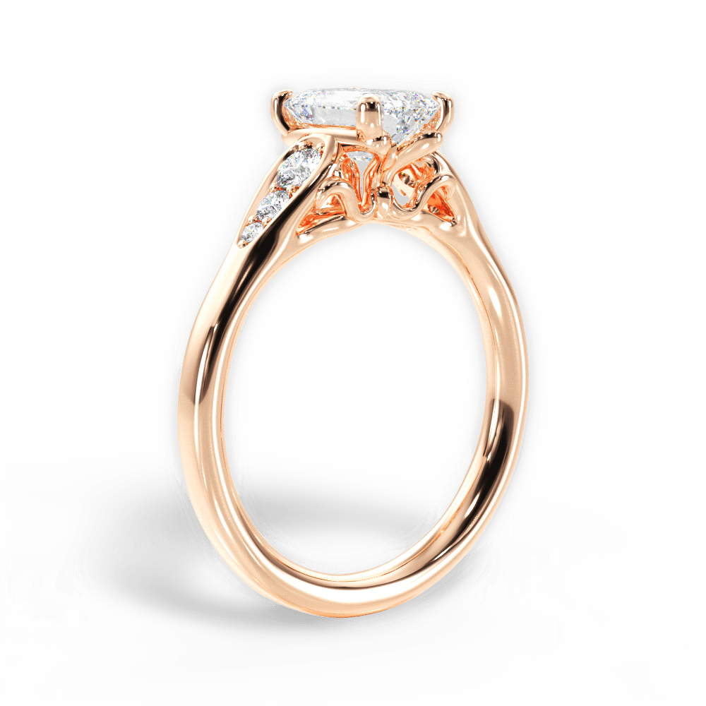 14kt Rose Gold/18kt Rose Gold/emerald/front