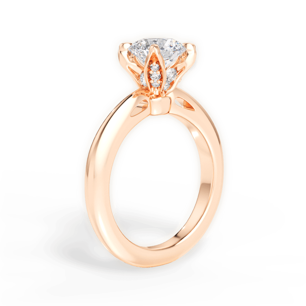 14kt Rose Gold/18kt Rose Gold/round/front