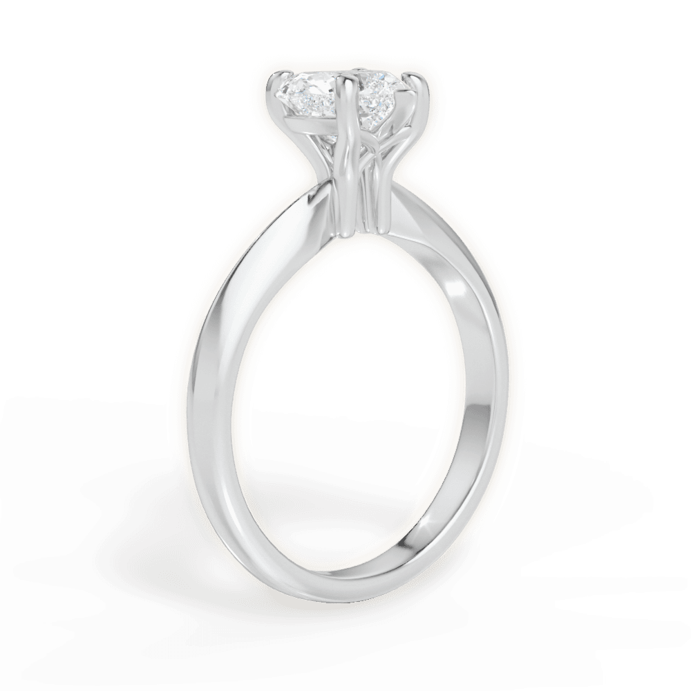 14kt White Gold/18kt White Gold/Platinum/heart/front