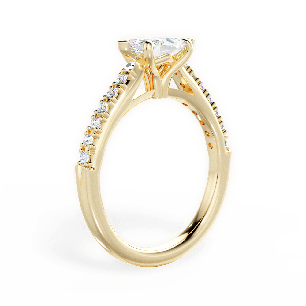 14kt Yellow Gold/18kt Yellow Gold/marquise/front