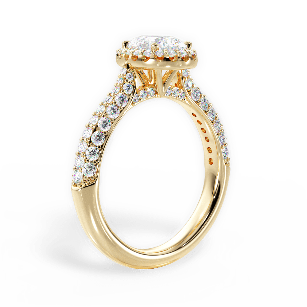 14kt Yellow Gold/18kt Yellow Gold/pear/front