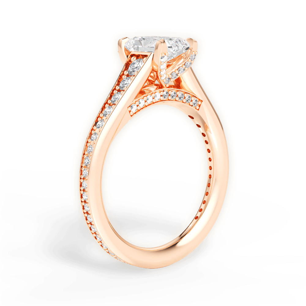 14kt Rose Gold/18kt Rose Gold/radiant/front