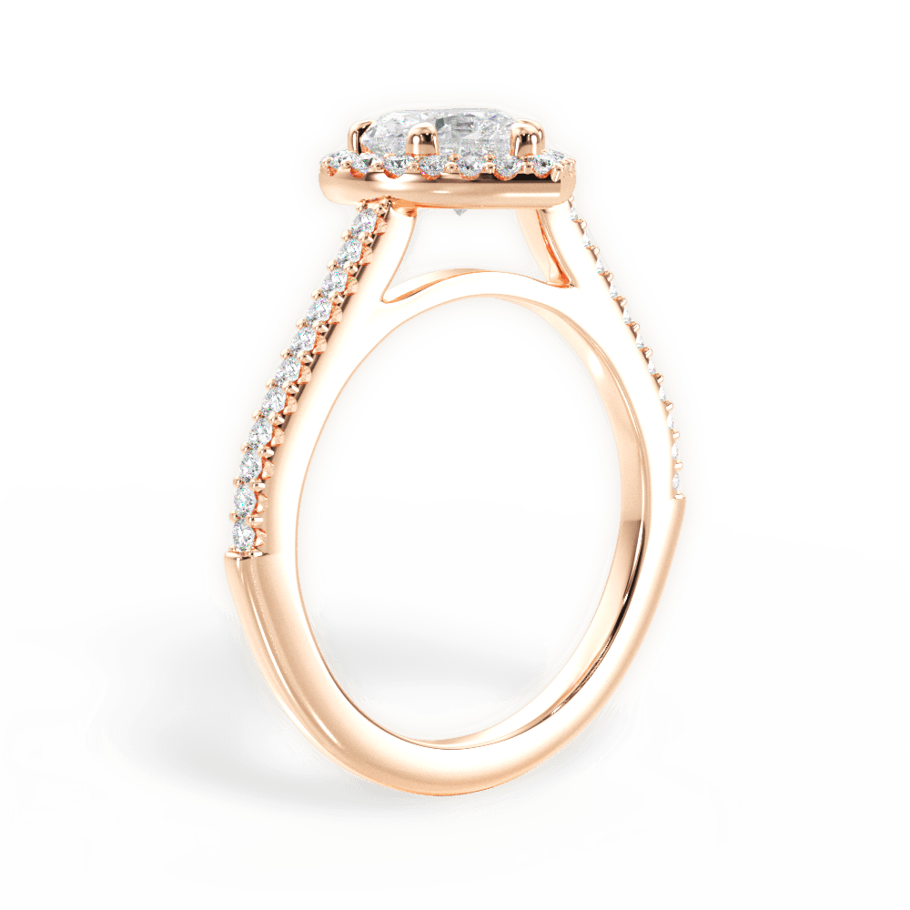14kt Rose Gold/18kt Rose Gold/heart/front