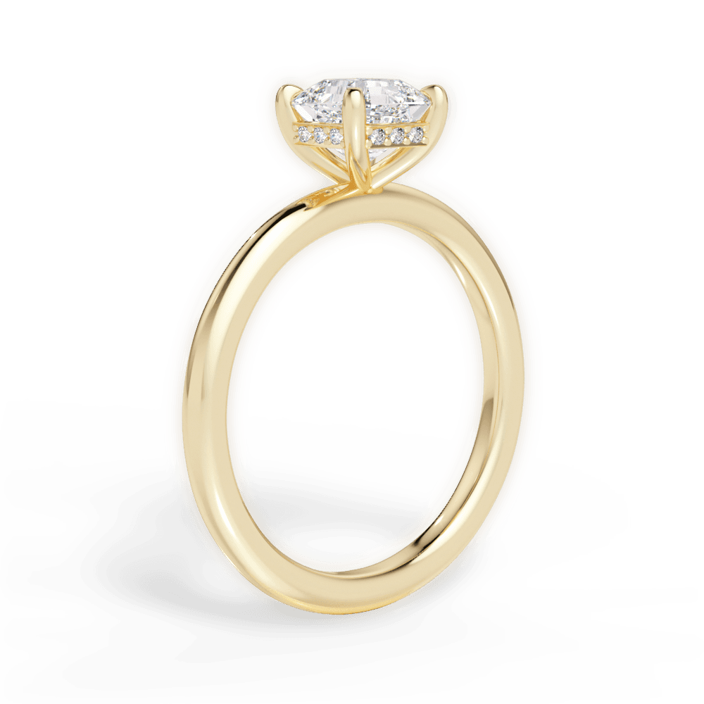 14kt Yellow Gold/18kt Yellow Gold/asscher/front