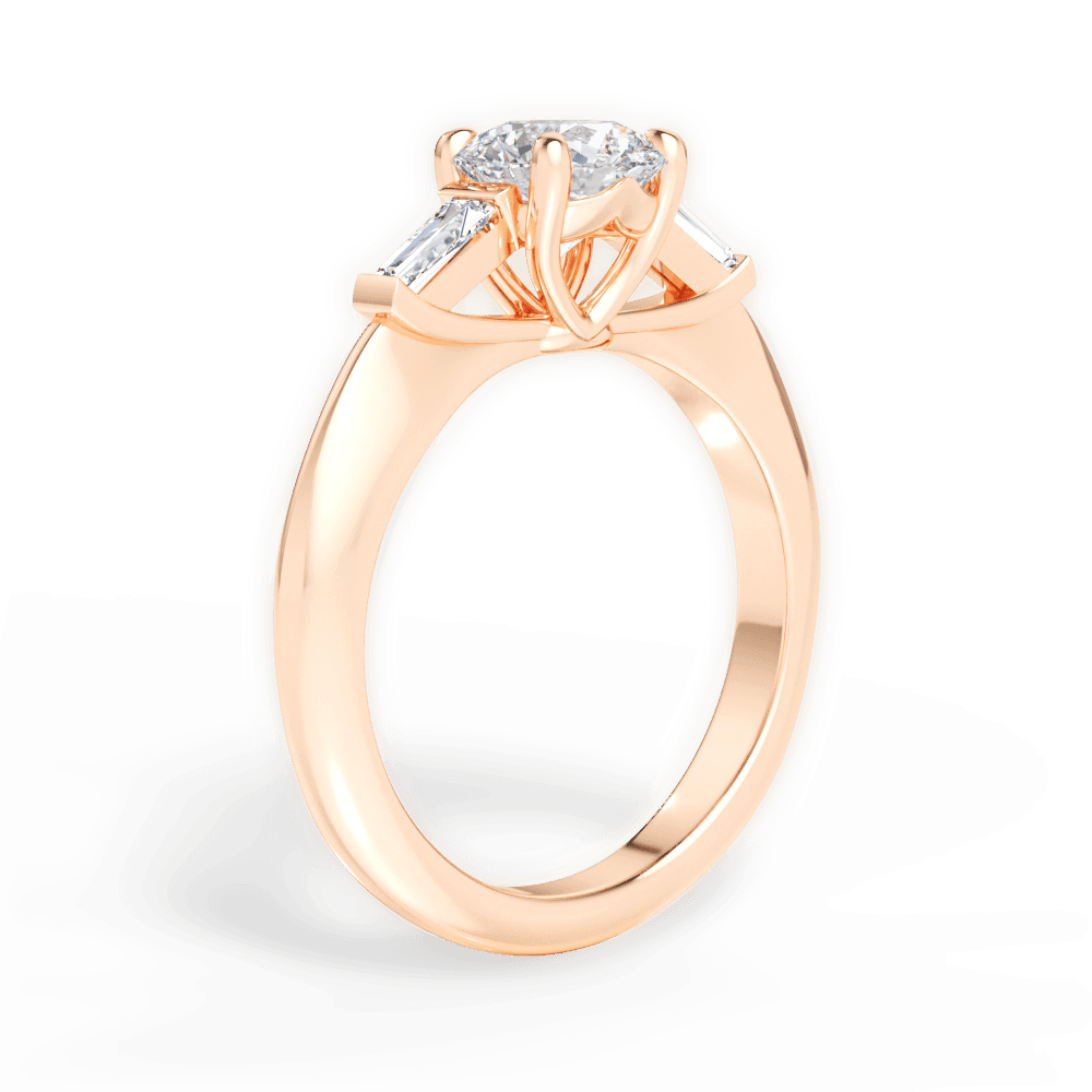 14kt Rose Gold/18kt Rose Gold/round/front