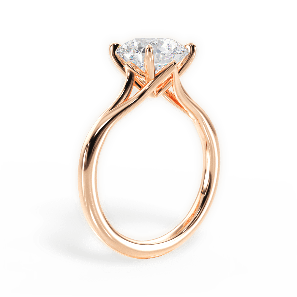 14kt Rose Gold/18kt Rose Gold/round/front