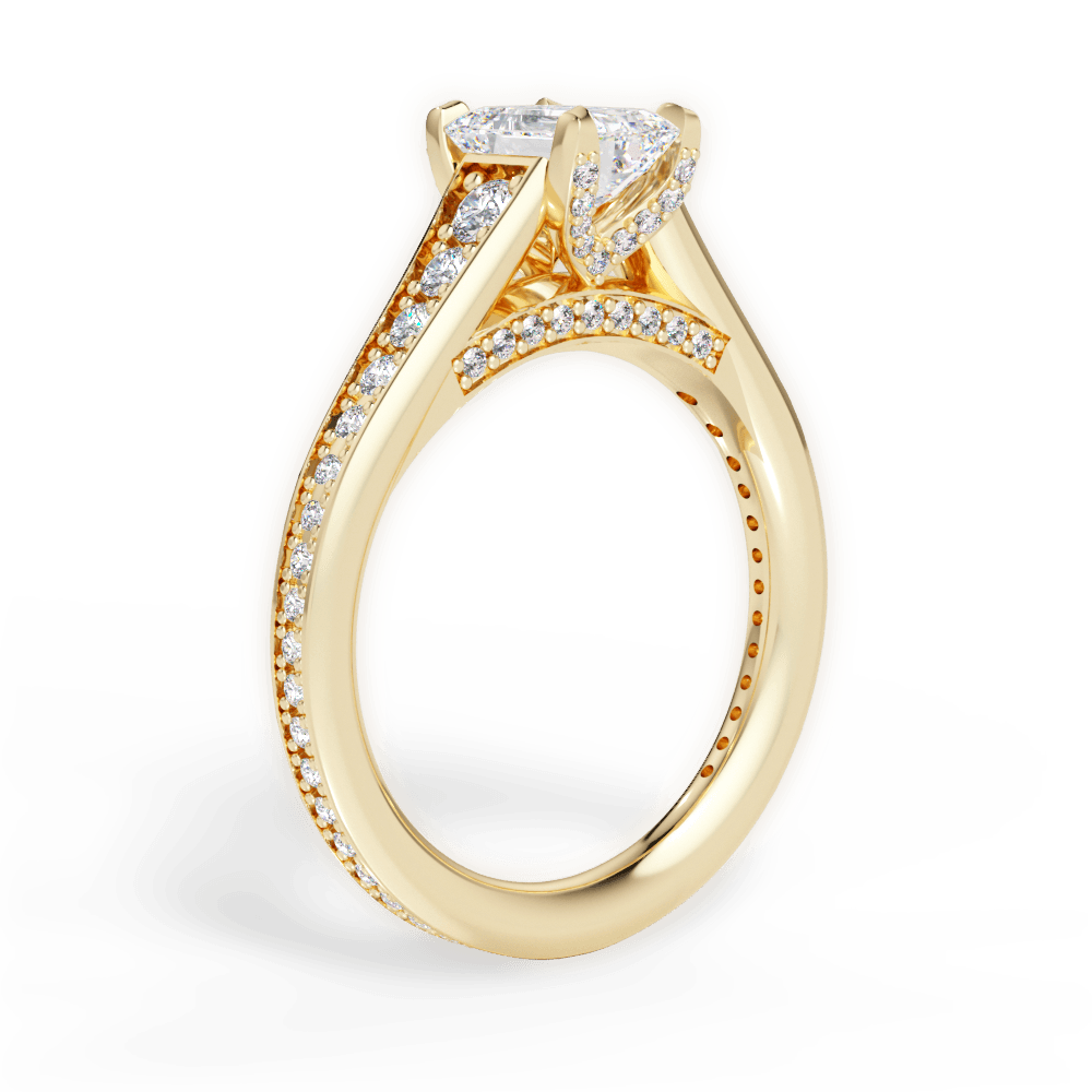 14kt Yellow Gold/18kt Yellow Gold/emerald/front