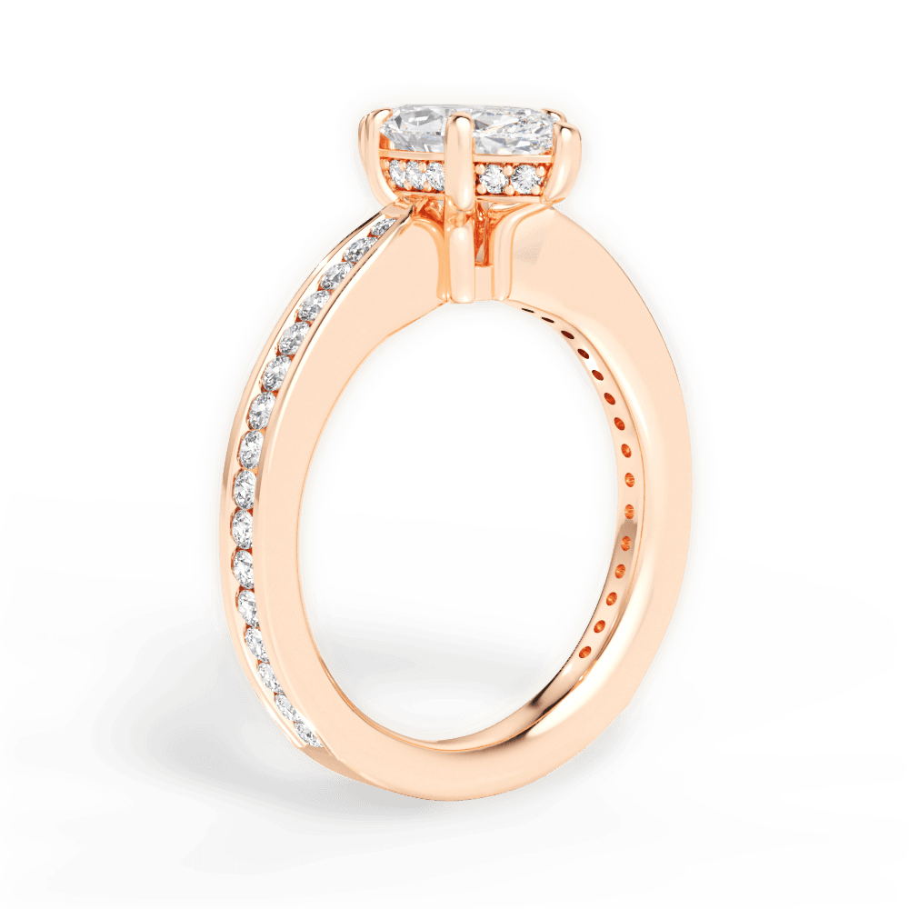 14kt Rose Gold/18kt Rose Gold/marquise/front