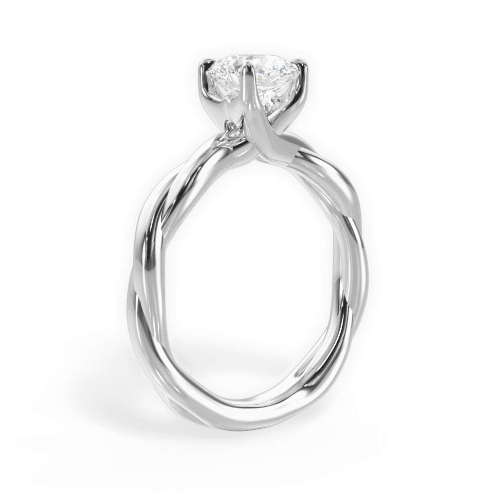 14kt White Gold/18kt White Gold/Platinum/round/front