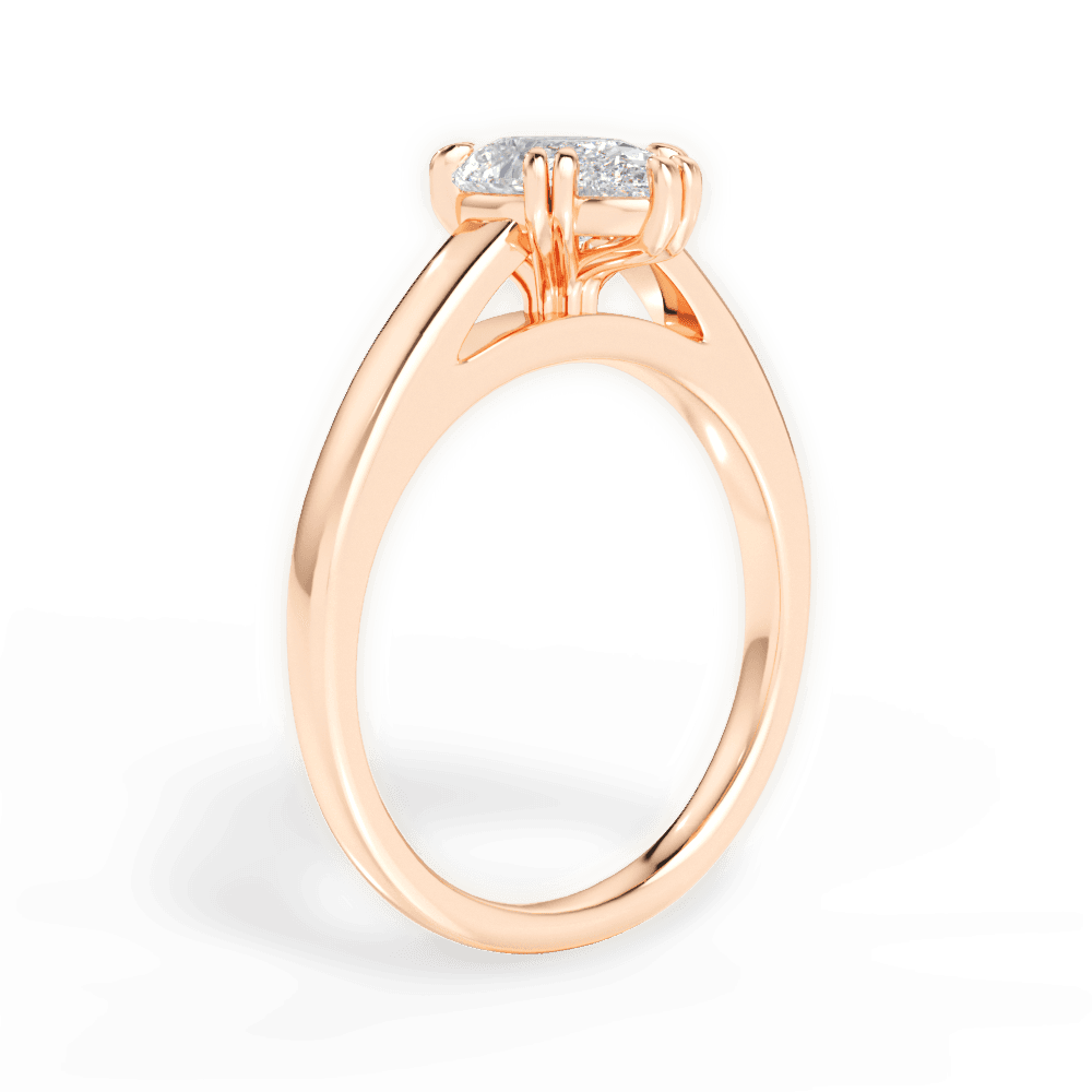 14kt Rose Gold/18kt Rose Gold/pear/front