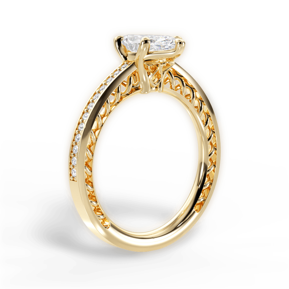 14kt Yellow Gold/18kt Yellow Gold/marquise/front