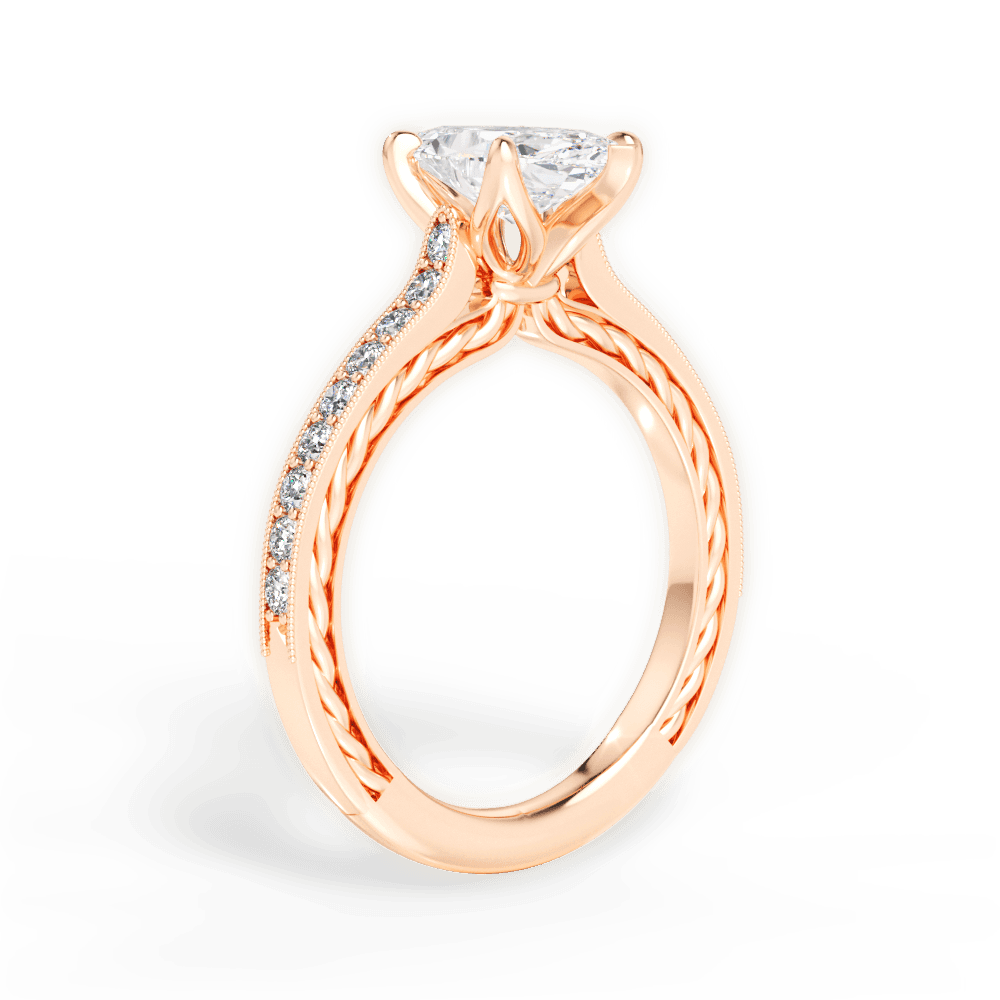 14kt Rose Gold/18kt Rose Gold/marquise/front