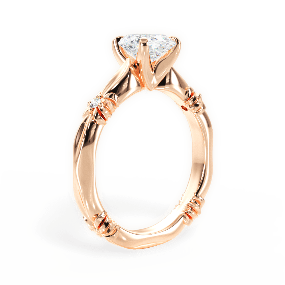 14kt Rose Gold/18kt Rose Gold/oval/front