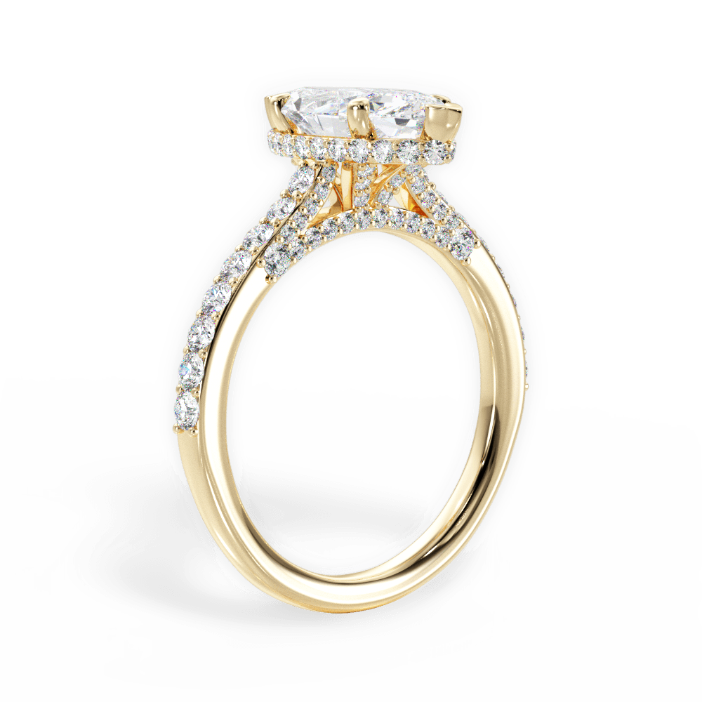 14kt Yellow Gold/18kt Yellow Gold/marquise/front