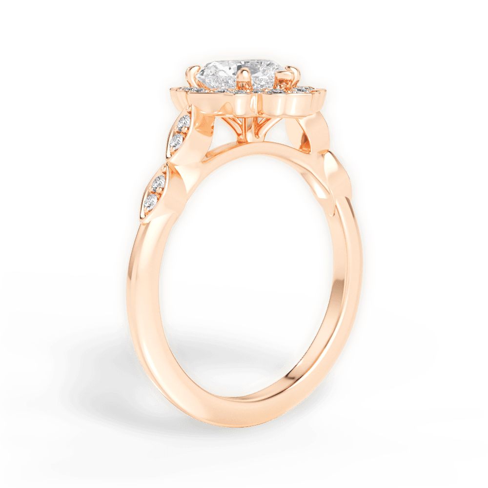 14kt Rose Gold/18kt Rose Gold/heart/front