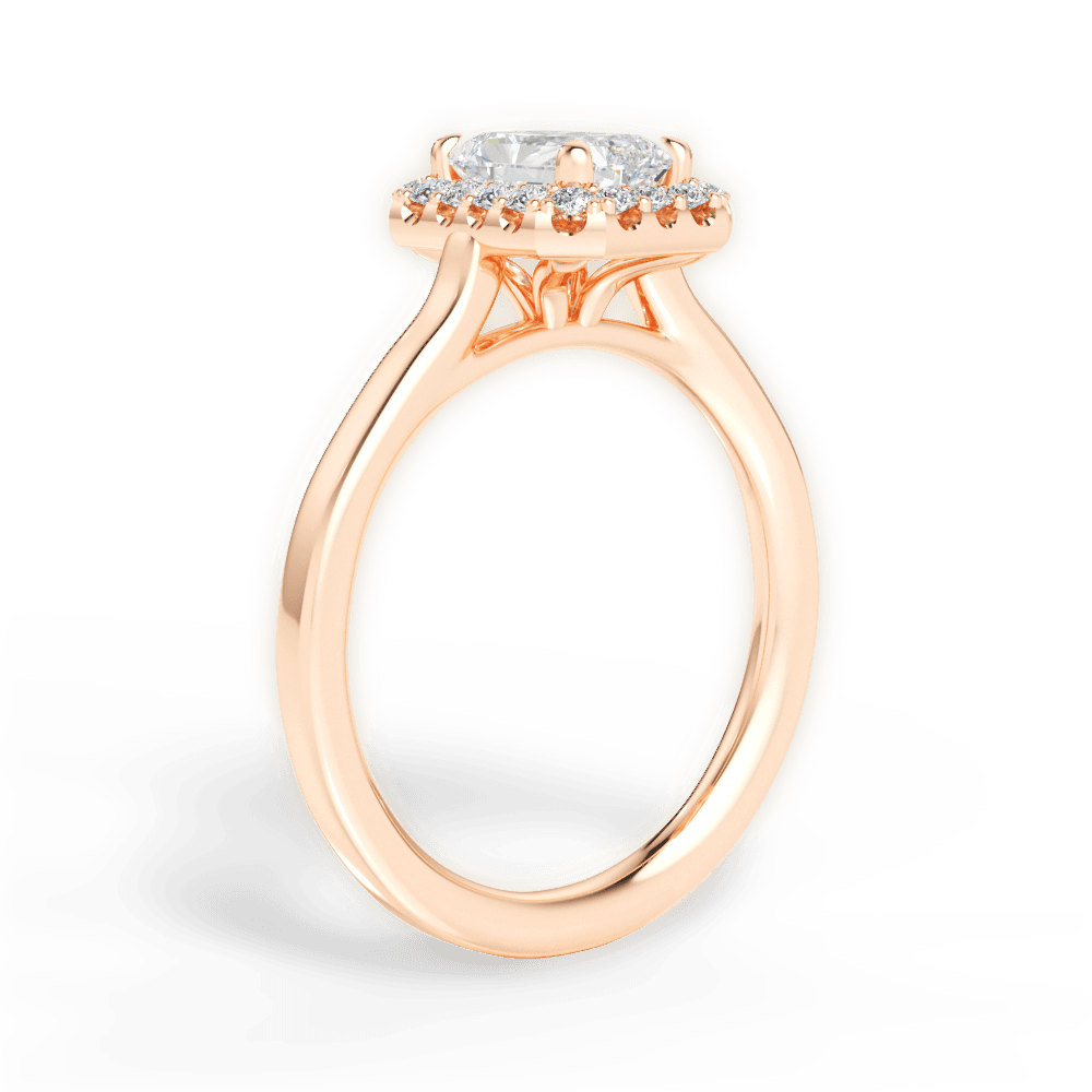 14kt Rose Gold/18kt Rose Gold/radiant/front