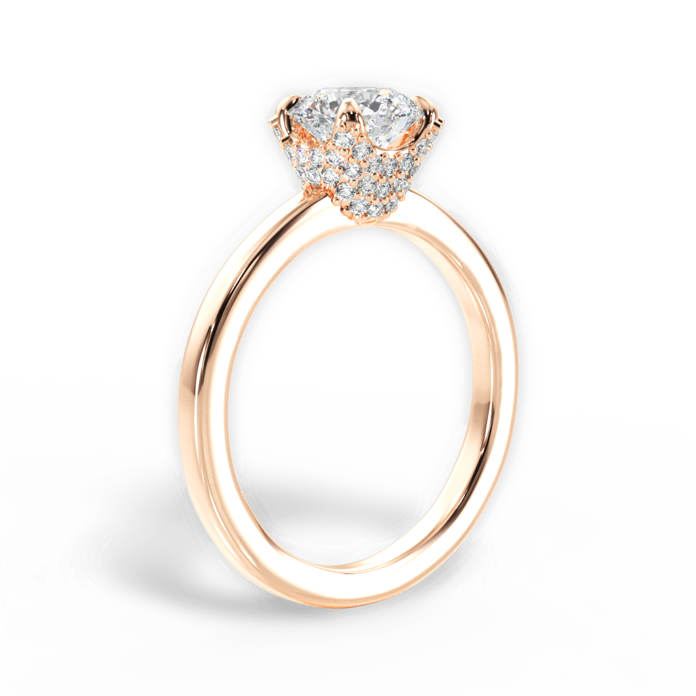 14kt Rose Gold/18kt Rose Gold/round/front