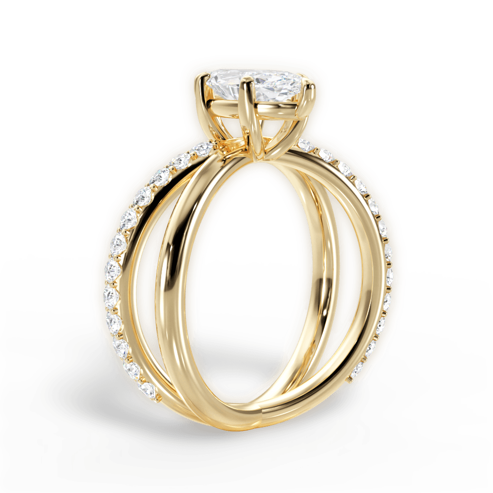 14kt Yellow Gold/18kt Yellow Gold/marquise/front