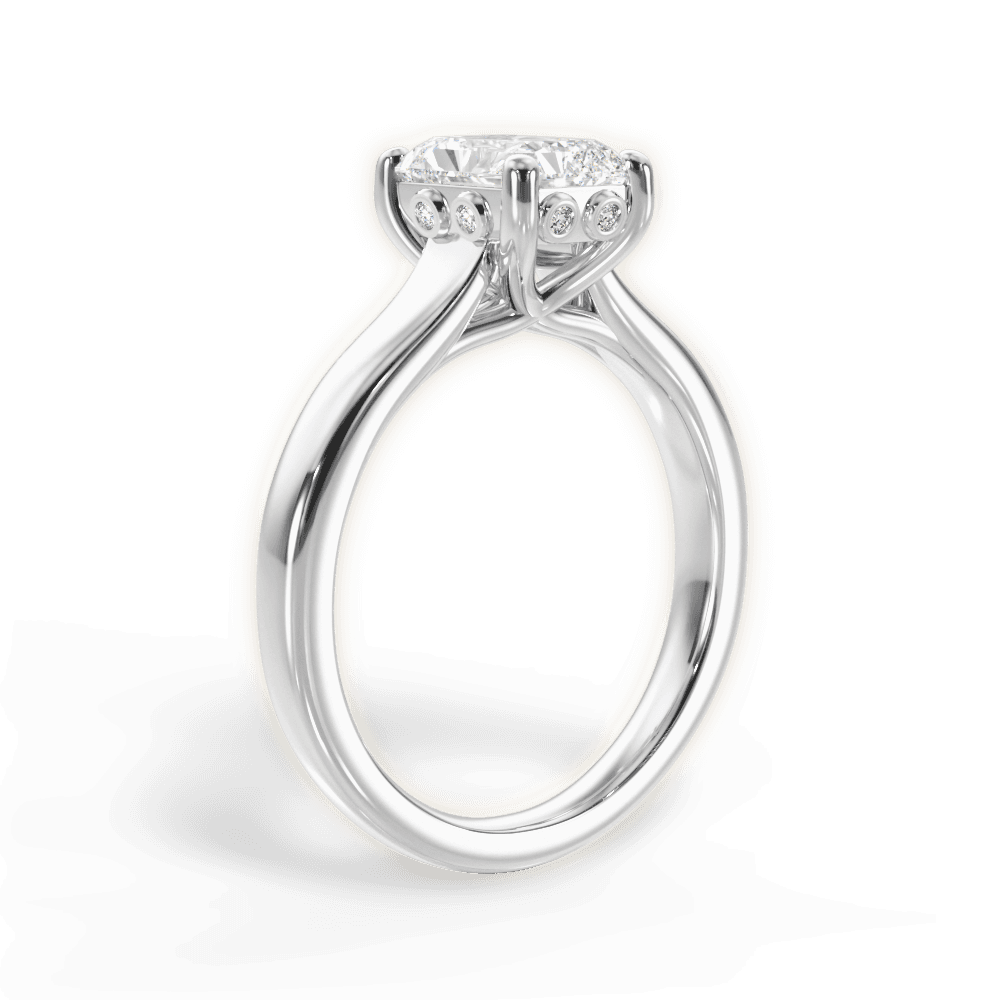 14kt White Gold/18kt White Gold/Platinum/radiant/front