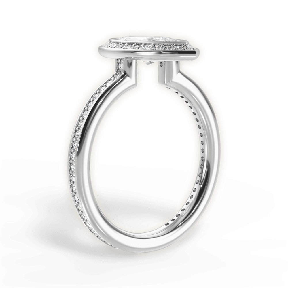 14kt White Gold/18kt White Gold/Platinum/marquise/front