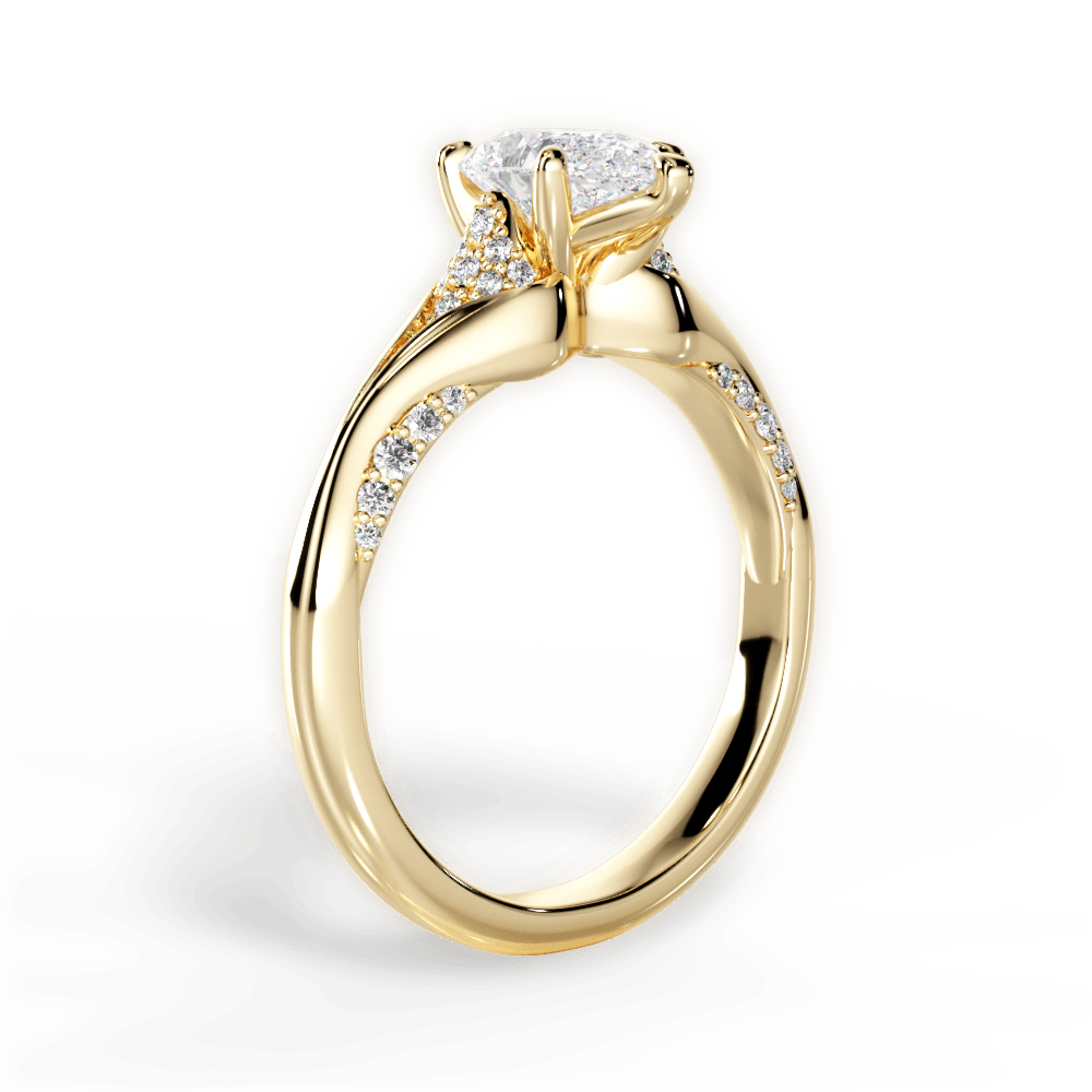 14kt Yellow Gold/18kt Yellow Gold/pear/front
