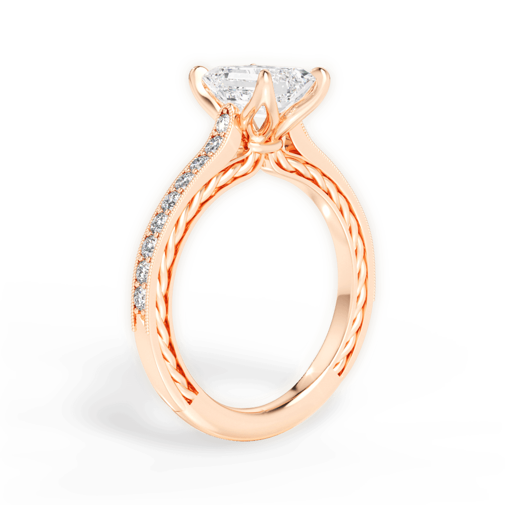 14kt Rose Gold/18kt Rose Gold/emerald/front
