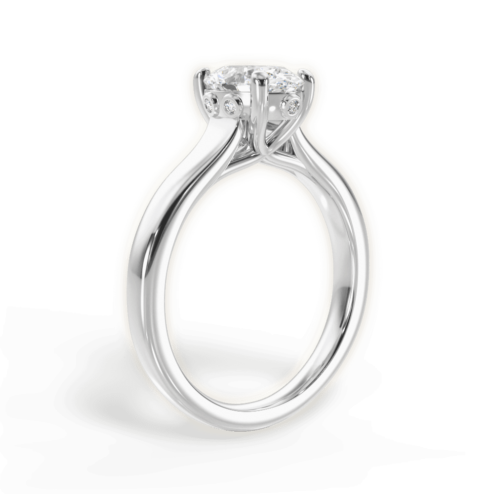 14kt White Gold/18kt White Gold/Platinum/oval/front