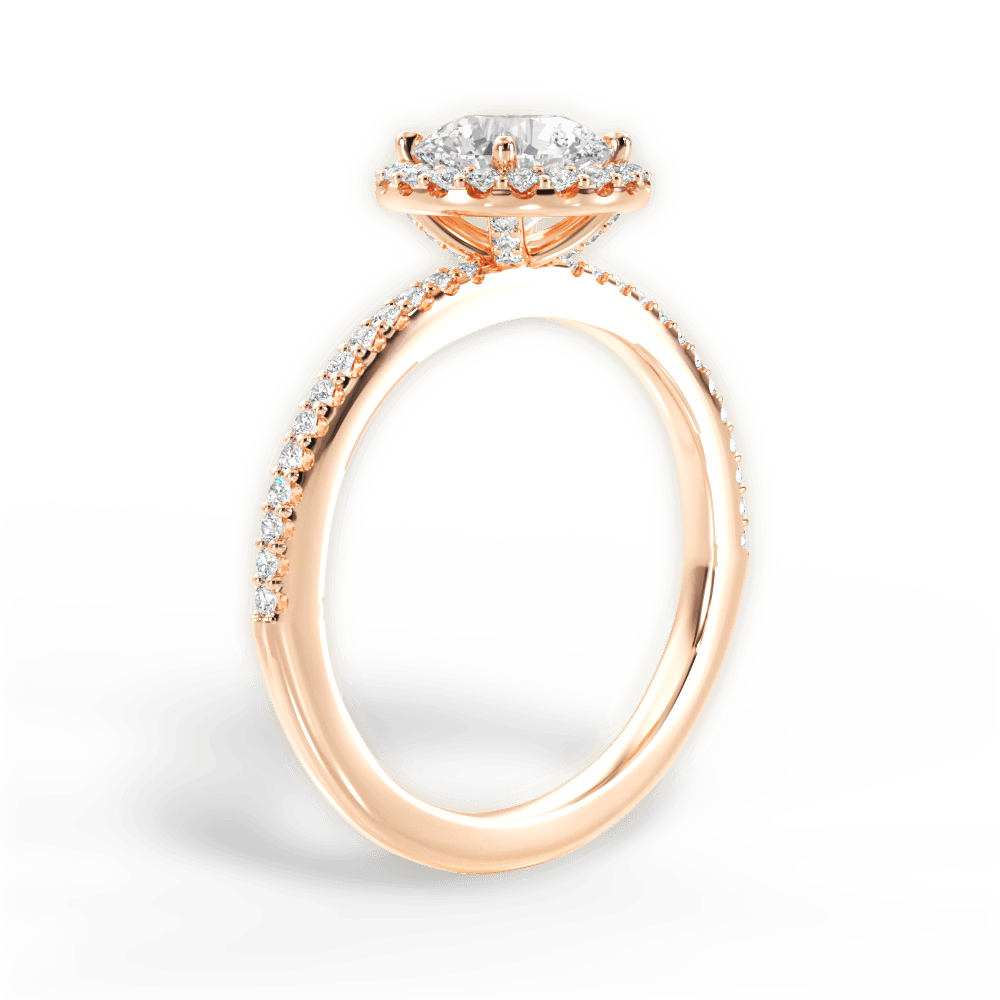 14kt Rose Gold/18kt Rose Gold/round/front