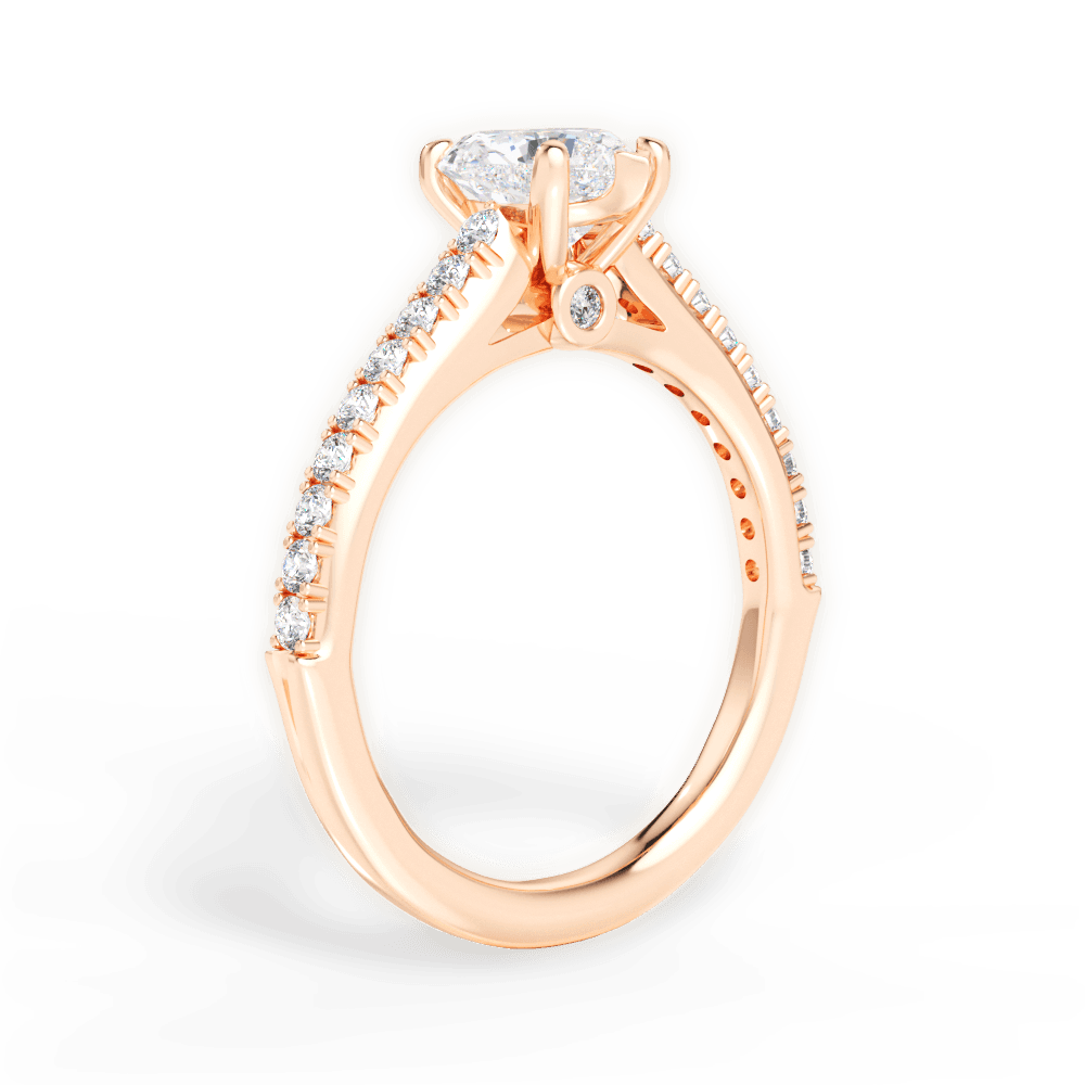 14kt Rose Gold/18kt Rose Gold/heart/front