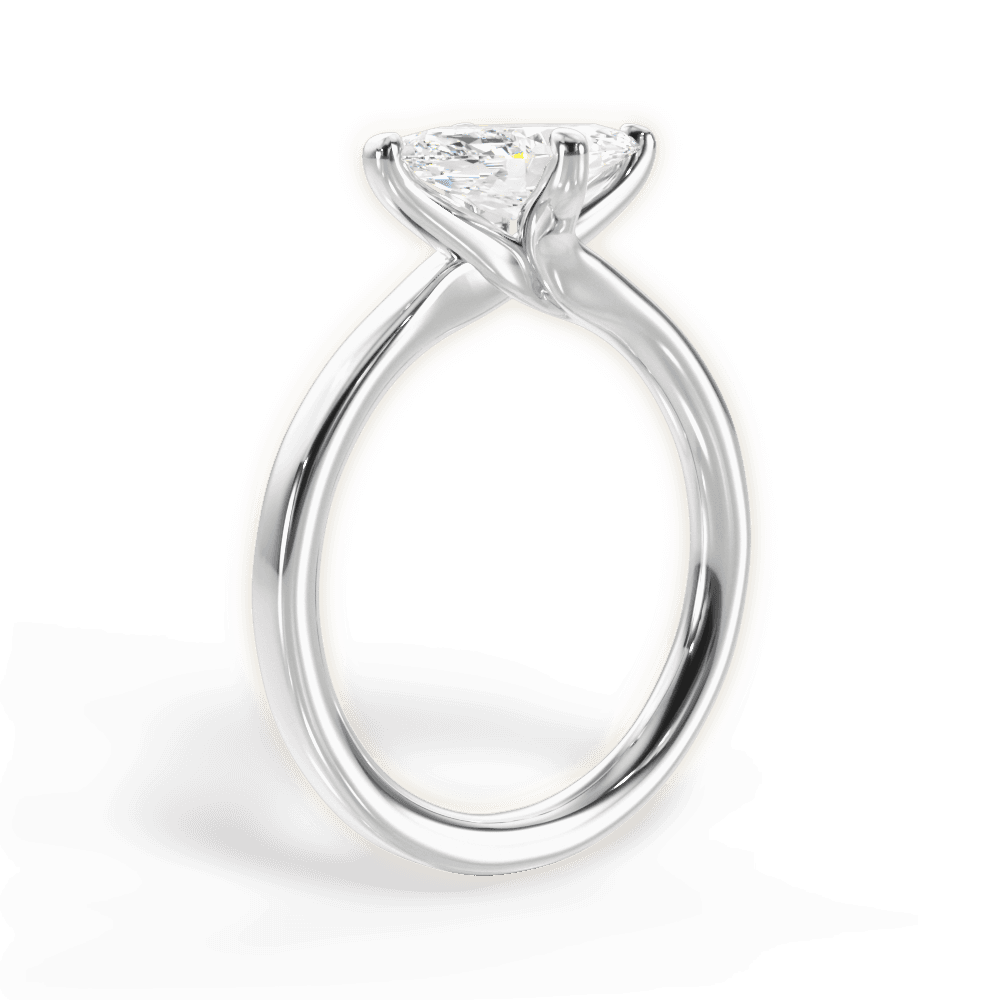 14kt White Gold/18kt White Gold/Platinum/marquise/front