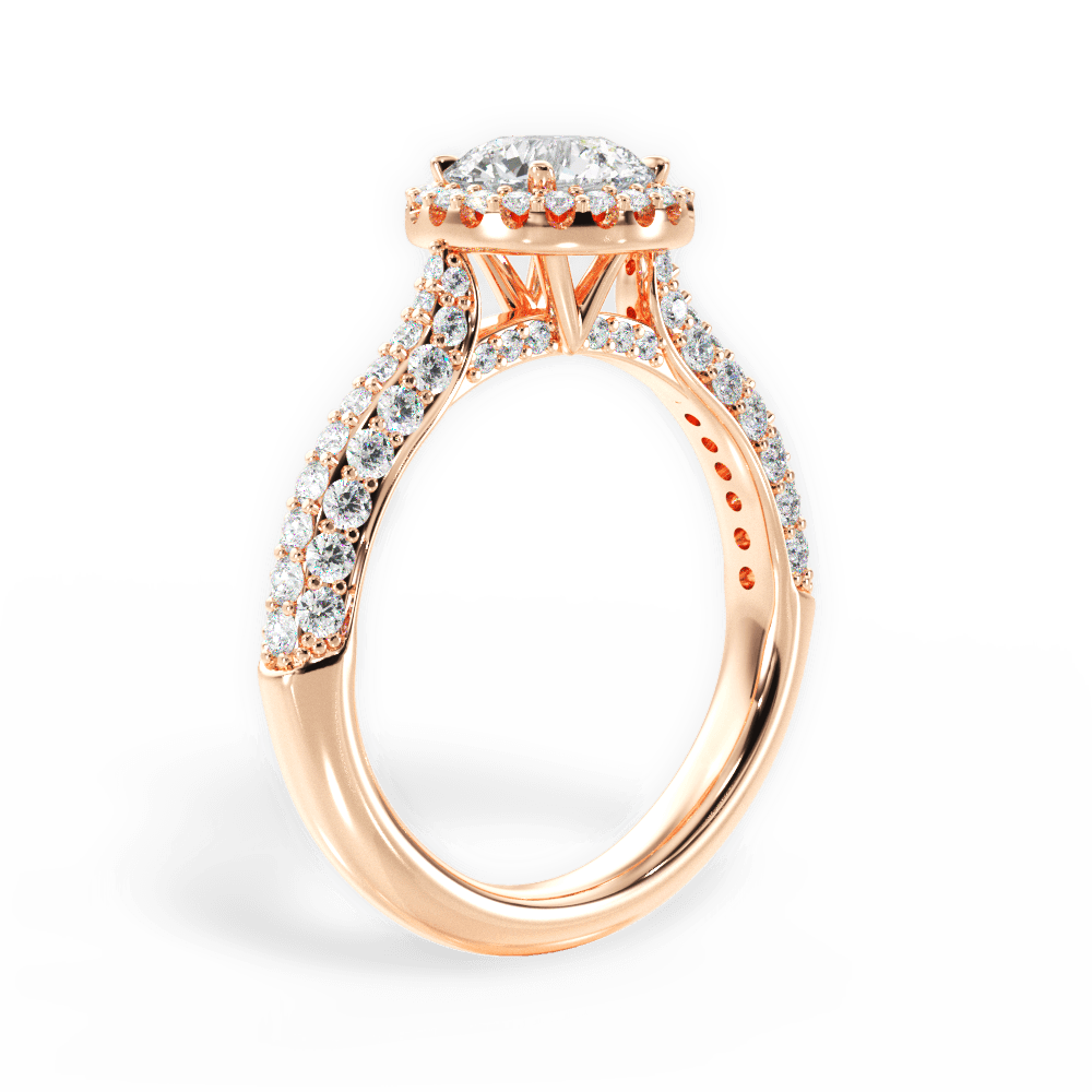 14kt Rose Gold/18kt Rose Gold/round/front