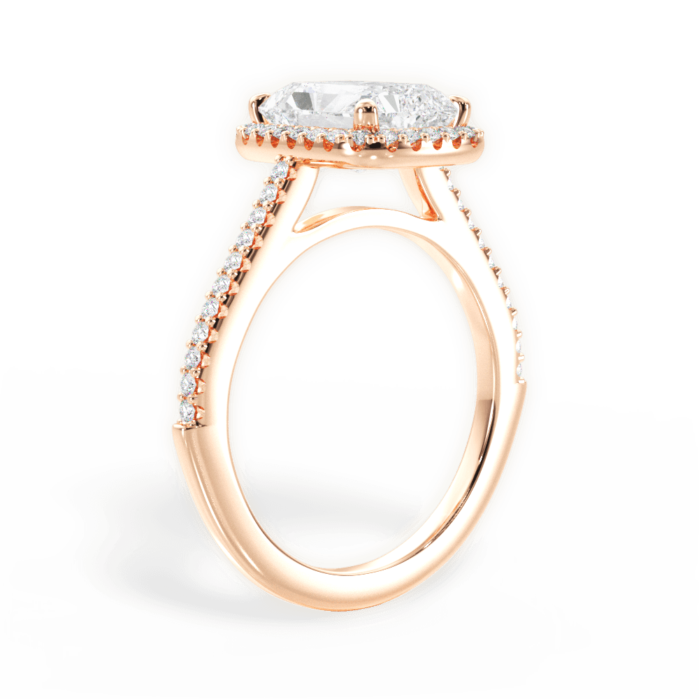 14kt Rose Gold/18kt Rose Gold/radiant/front
