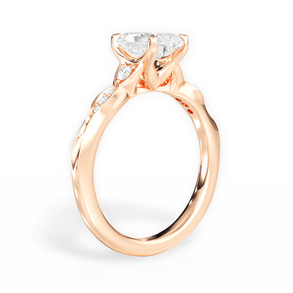 14kt Rose Gold/18kt Rose Gold/radiant/front