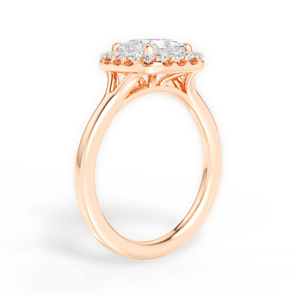 14kt Rose Gold/18kt Rose Gold/princess/front