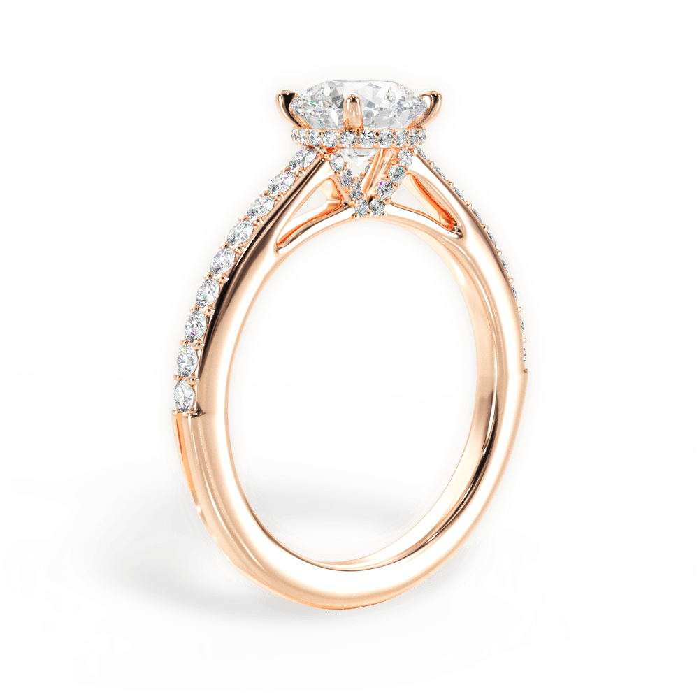 14kt Rose Gold/18kt Rose Gold/round/front
