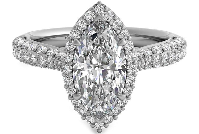 marquise halo engagement ring