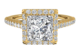 halo princess engagement ring