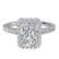 halo radiant cut engagement ring