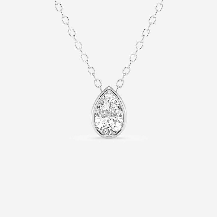 14kt White Gold/18kt White Gold/Platinum/pear/top