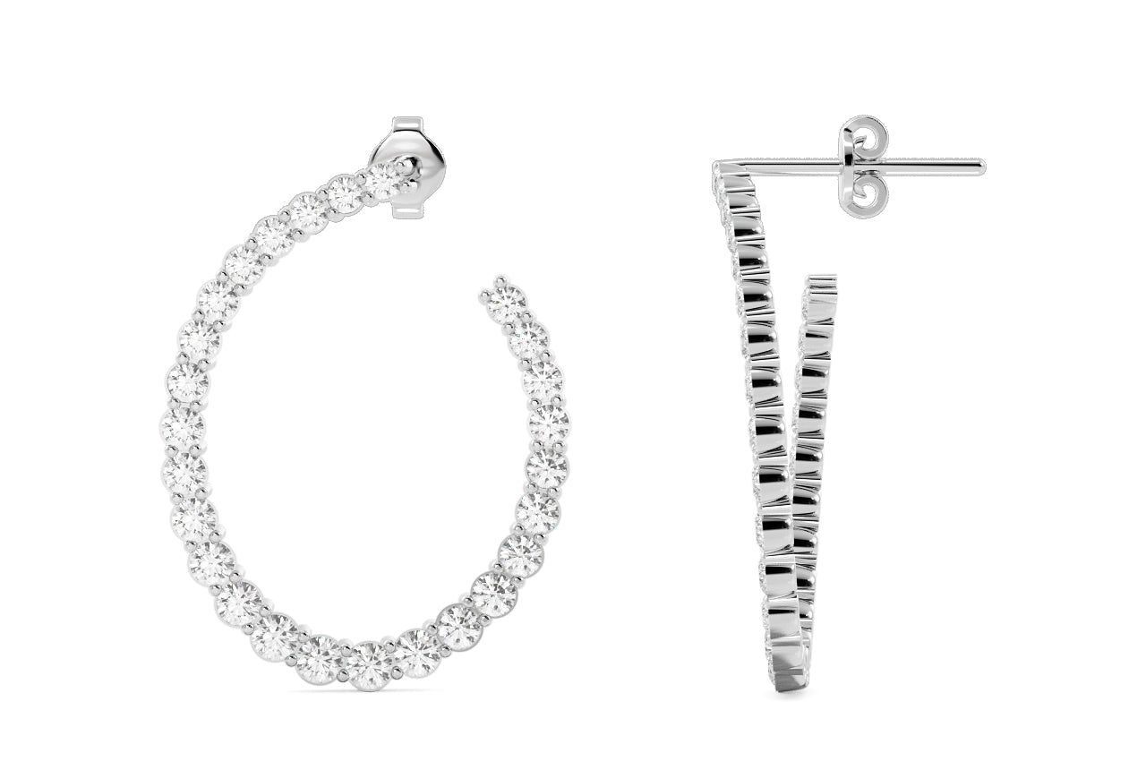 14kt white gold/18kt white gold/platinum/1.10 CTW/earth grown/lab grown/side