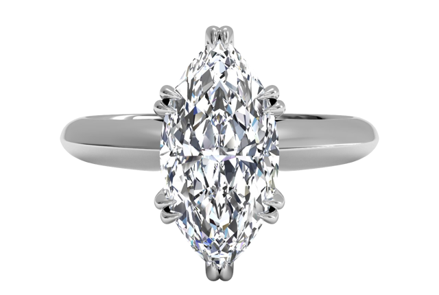 knife-edge marquise-cut engagement ring