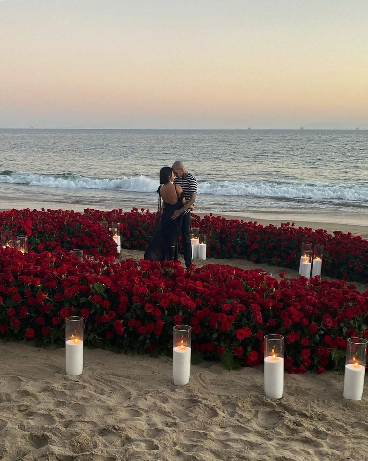 How To Recreate Travis Barker's Rose Beach Proposal