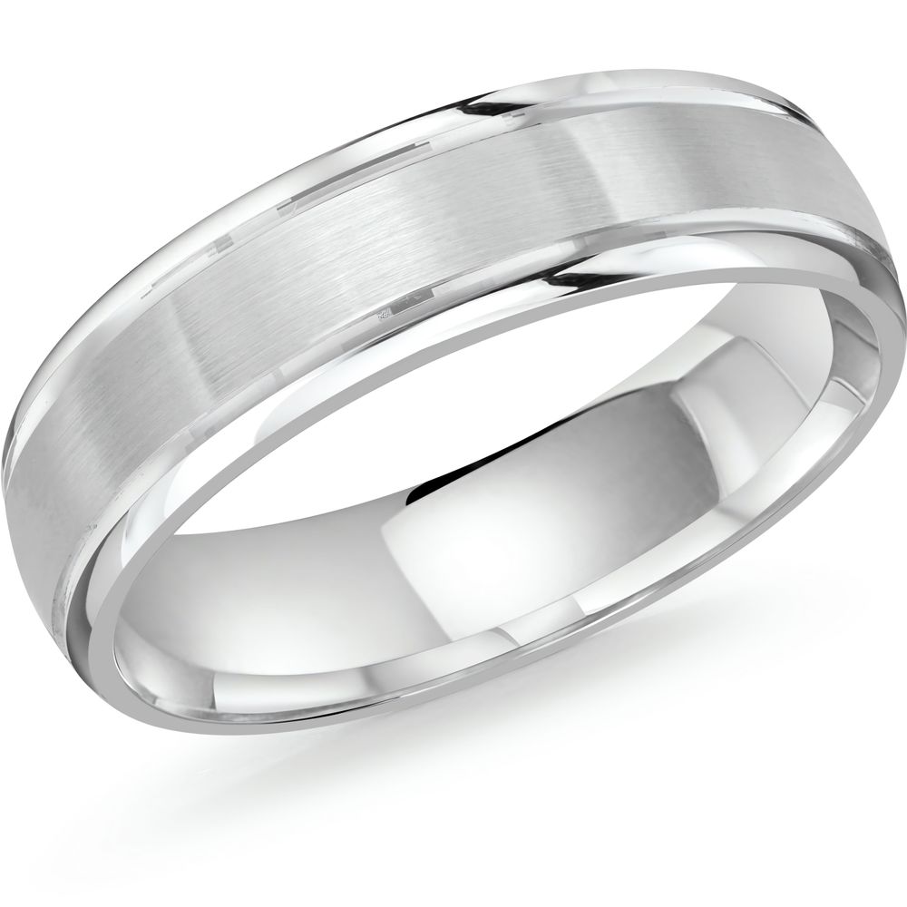 14kt White Gold/6 mm/front