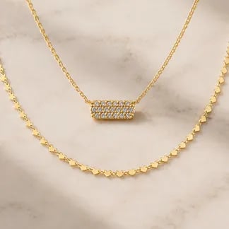yellow gold layering necklaces