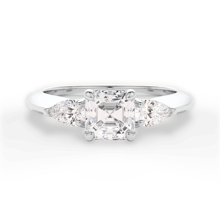 14kt White Gold/18kt White Gold/Platinum/asscher/top sku 1ASZ1010P